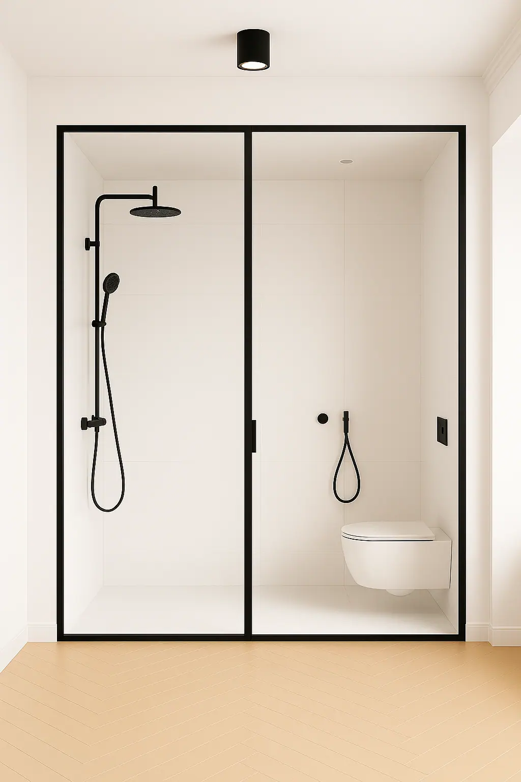 Душова скляна огорожа SPL 2 — загартоване скло 8 мм, Etal Home Київ